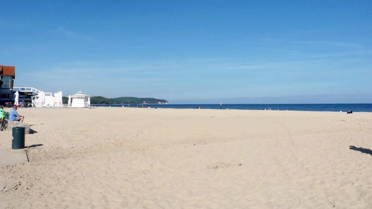 Sopot beach on a sunny day