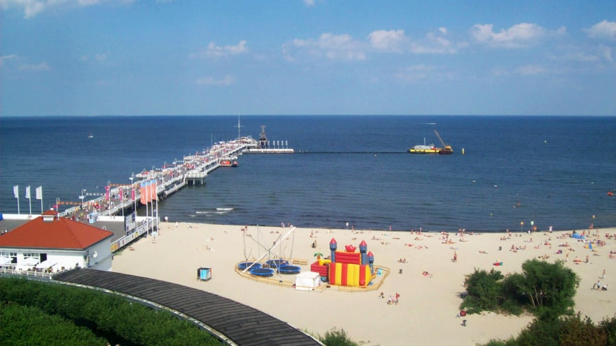 Sopot pier and Baltic Sea