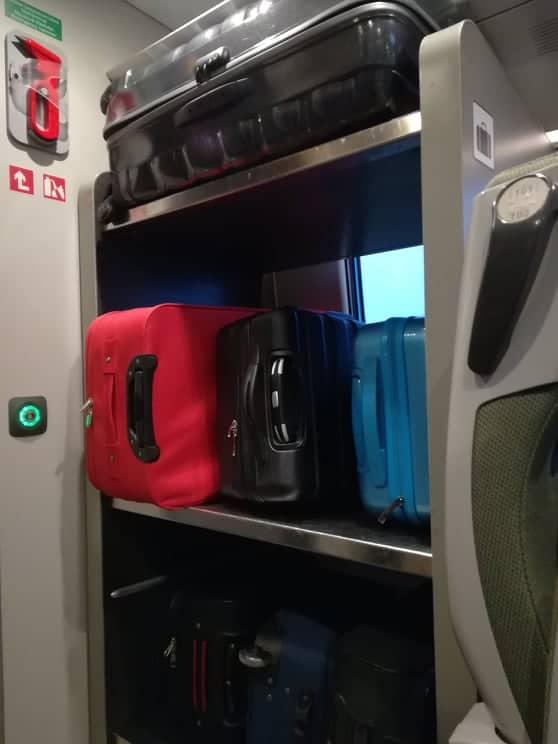 space for luggage in pendolino trains