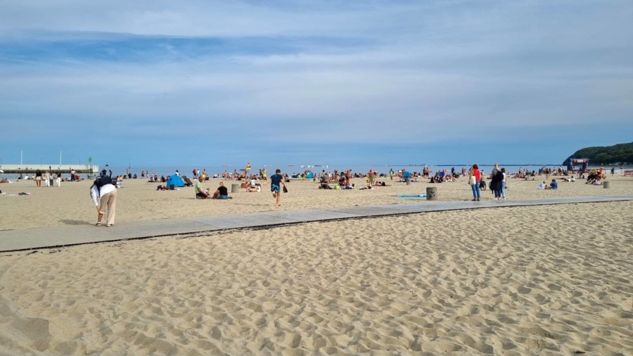 Gdynia City Beach in the summer