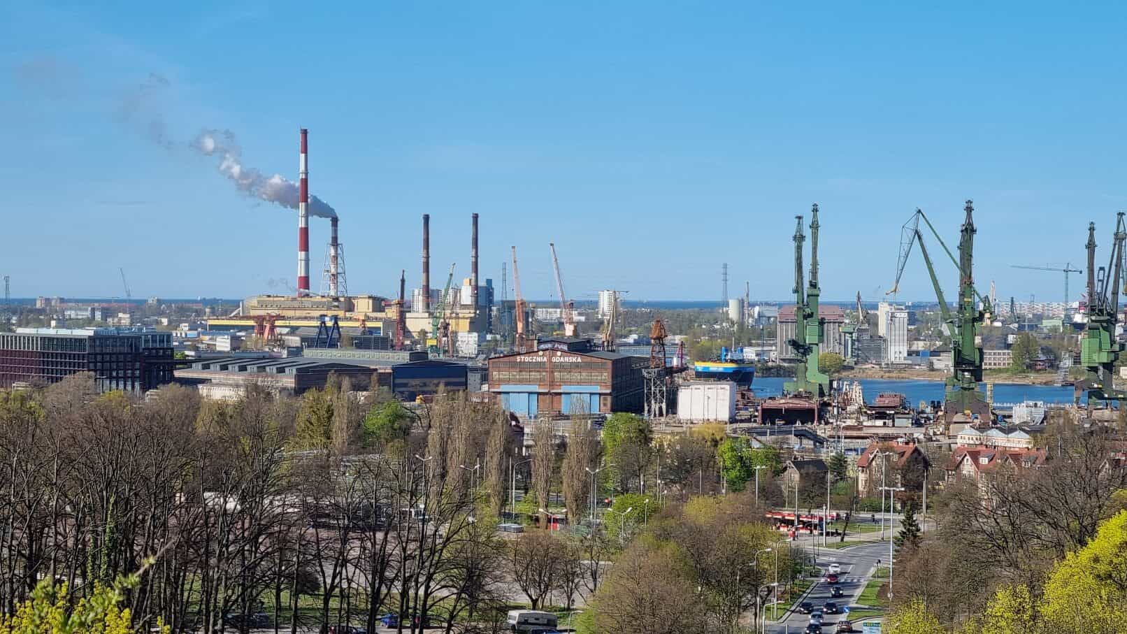 view of Gdańsk shipyard