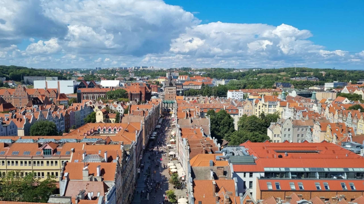 view from Gdańsk Town Hall Tower