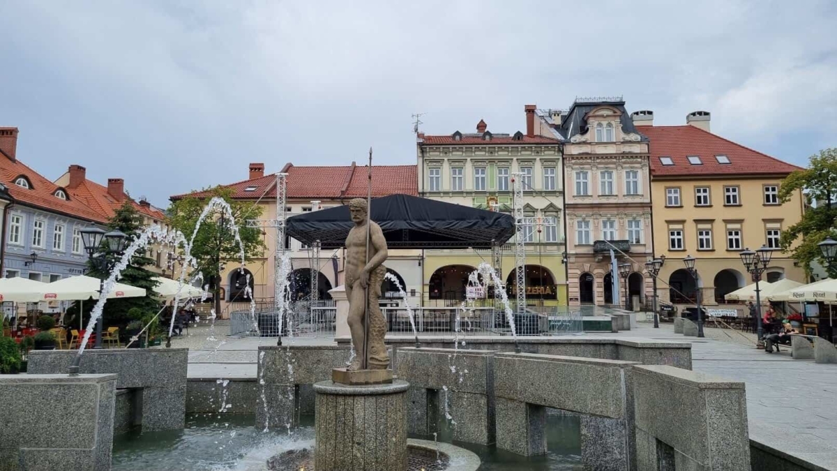 Old Town Market Square in Bielsko-Biała