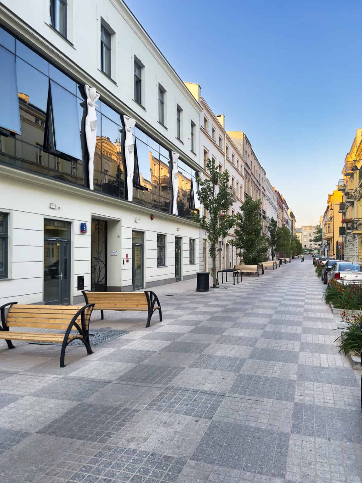 Włókiennicza Street - part of the regeneration of the city centre of Łódź