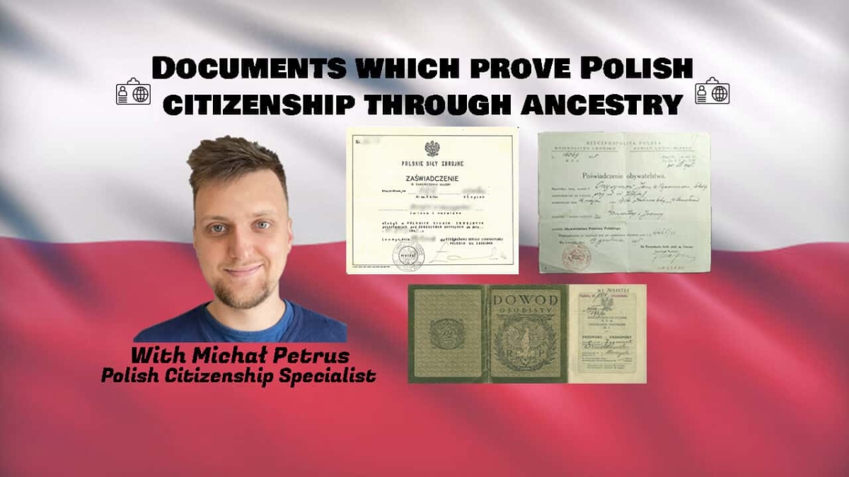 Documents which prove Polish citizenship through ancestry