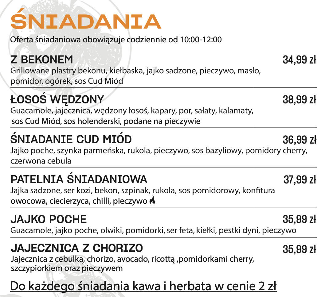 cud miod restaurant breakfast in Lodz