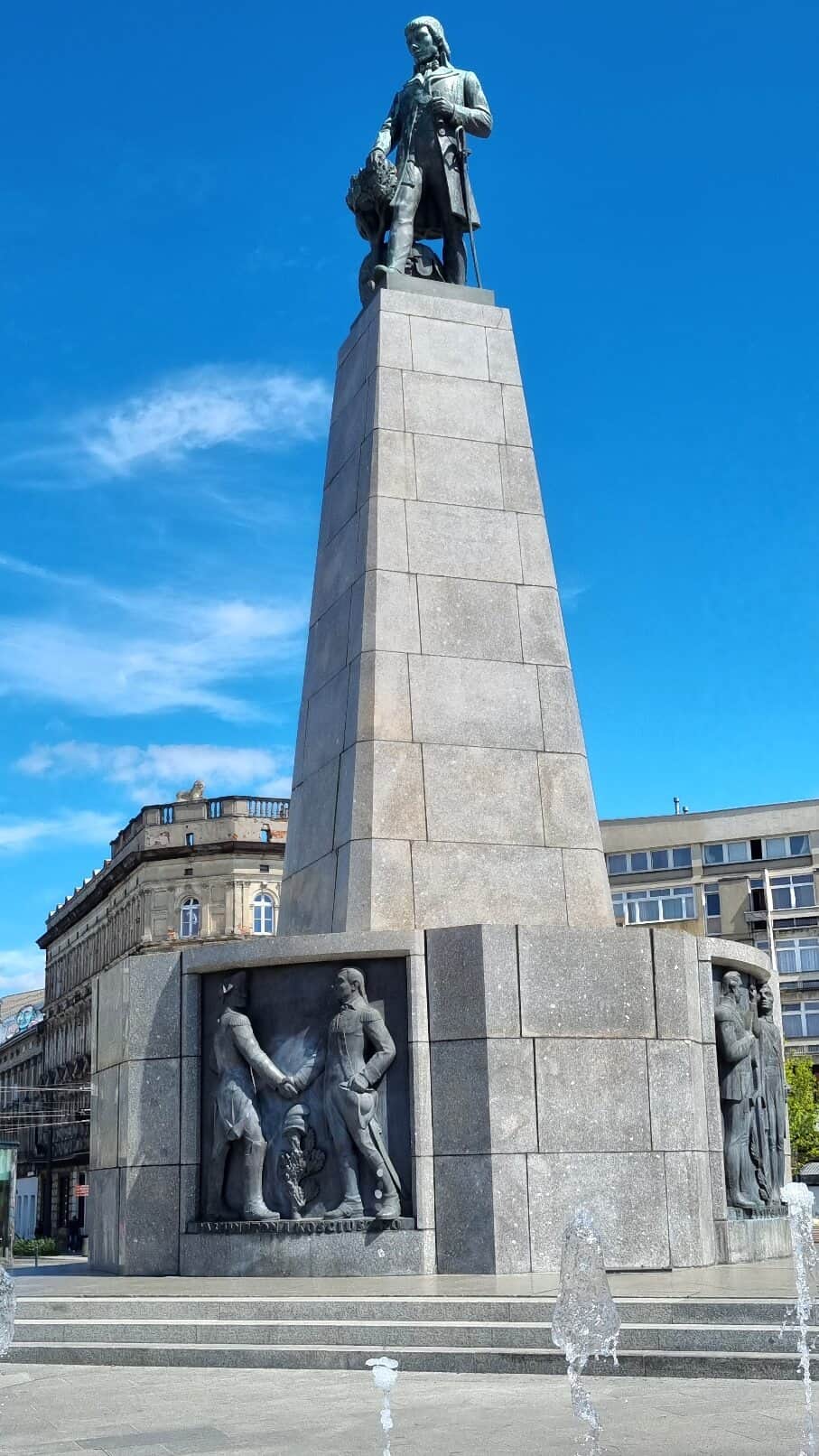 Monument to Tadeusz Kościuszko on Plac Wolności in Łódź