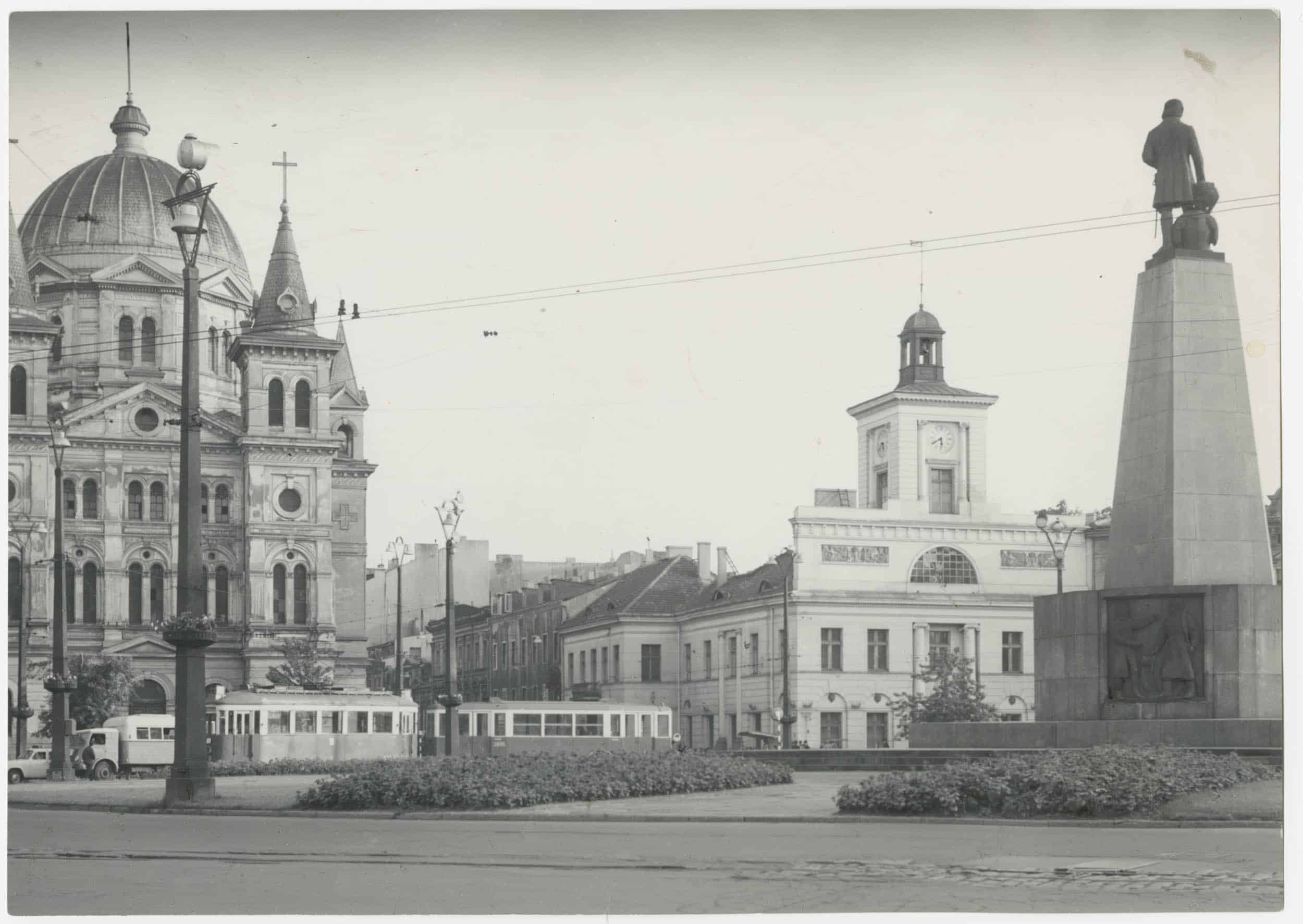 Plac Wolnosci in Lodz in the 1950s and 1960s