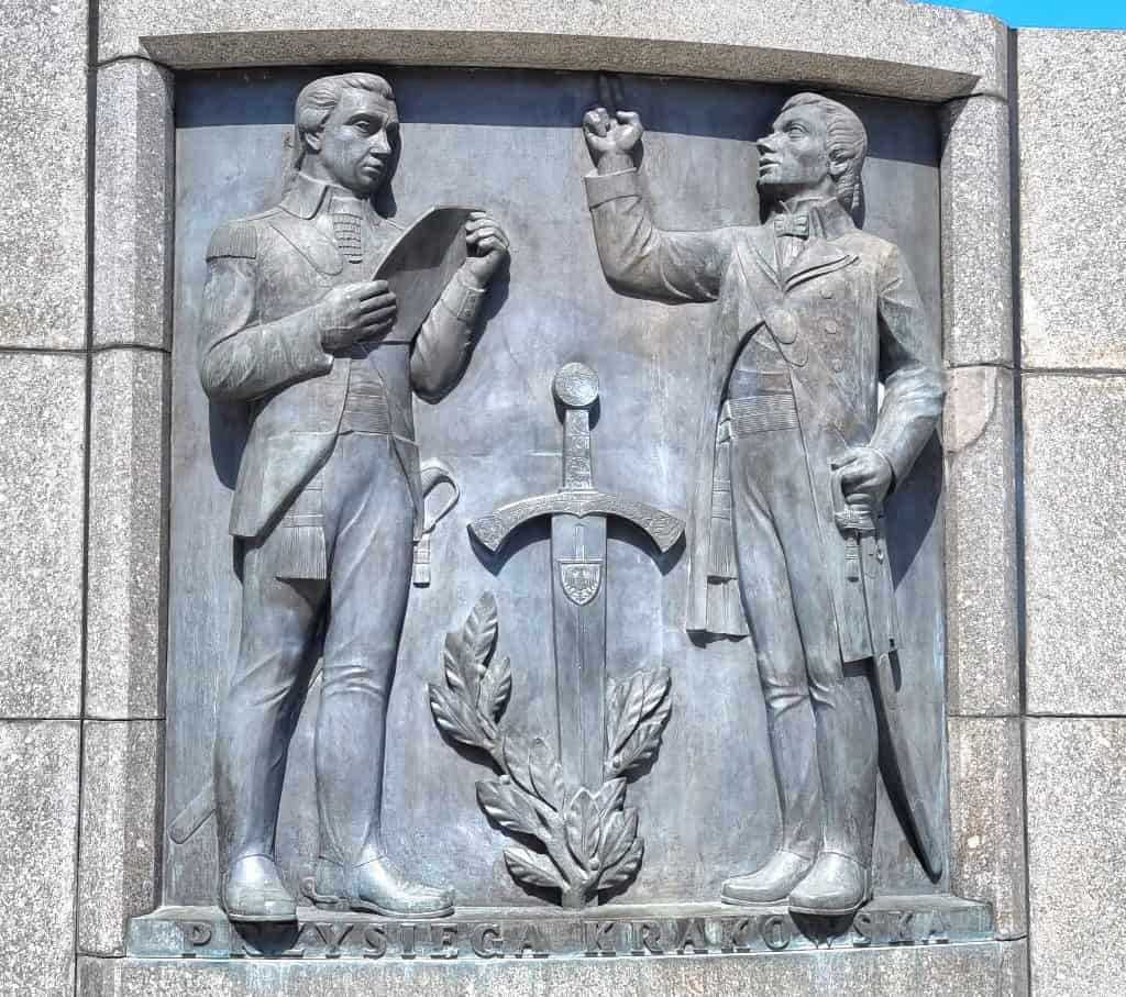 Kościuszko’s Oath in the Main Square in Kraków, bas-relief on the Kościuszko Monument in Lodz