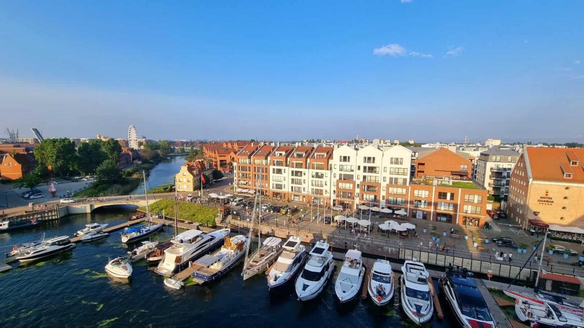 View of Gdańsk Marina from Holiday Inn SKY Bar