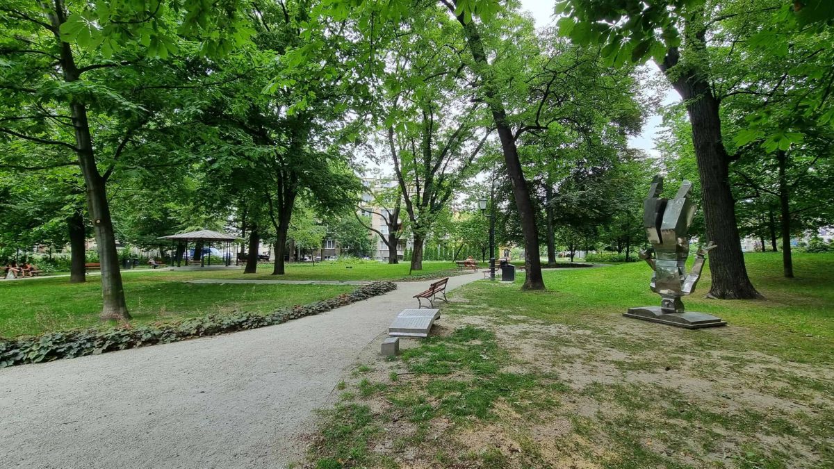Park behind the Town Hall in Bielsko-Biała