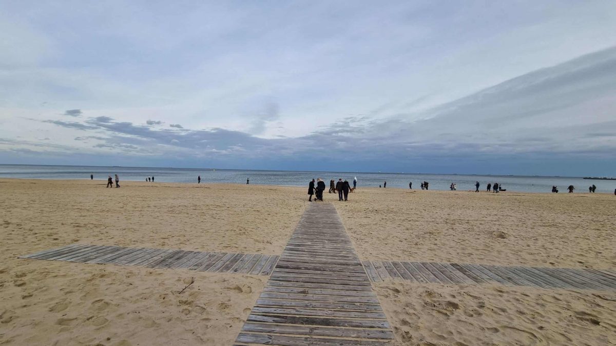 Wide beach in Sopot, Poland